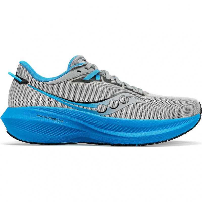 Silver / Blue Saucony Triumph 21 Men\'s Running Shoes | PHILIPPINES-TGV