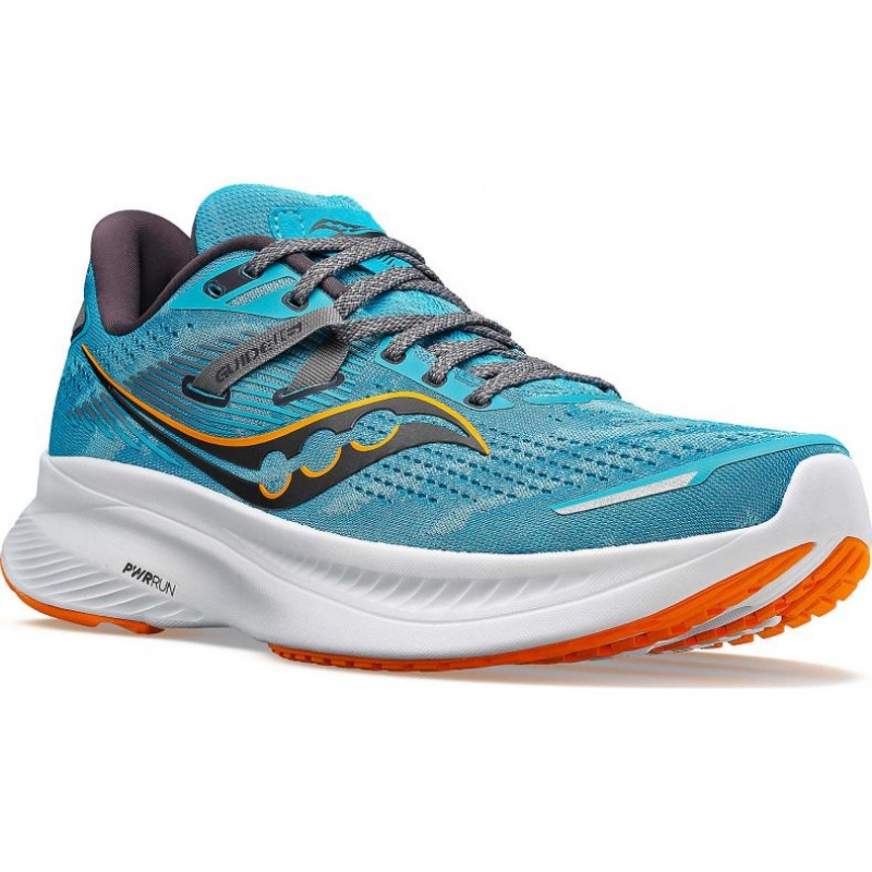 Turquoise Saucony Guide 16 Men's Wide Running Shoes | PHILIPPINES-CSH