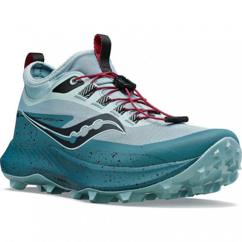 Turquoise Saucony Peregrine 13 ST Women's Trail Running Shoes | PHILIPPINES-UAZ