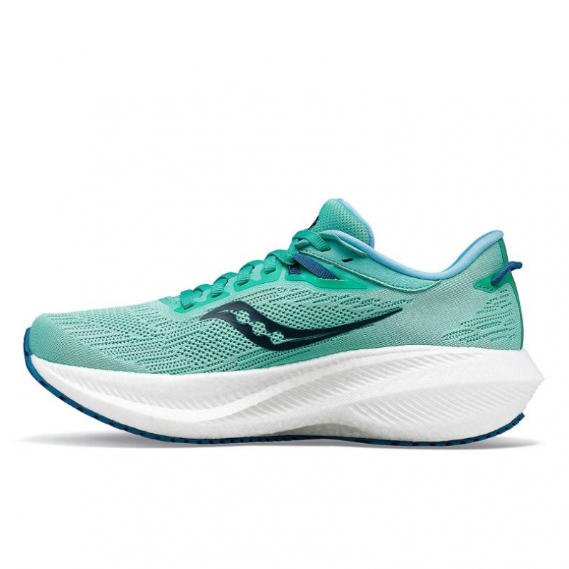 Turquoise Saucony Triumph 21 Women's Running Shoes | PHILIPPINES-BOZ