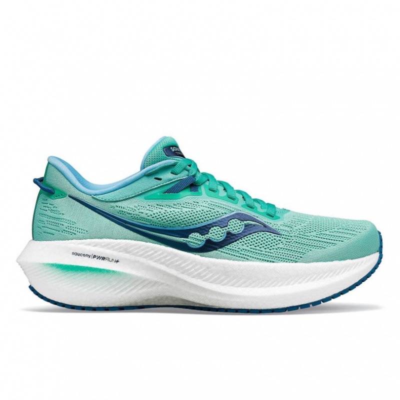 Turquoise Saucony Triumph 21 Women\'s Running Shoes | PHILIPPINES-BOZ