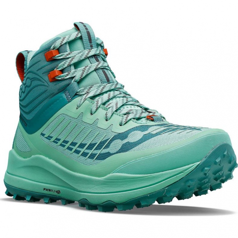 Turquoise Saucony Ultra Ridge GTX Women's Trail Running Shoes | PHILIPPINES-TNX