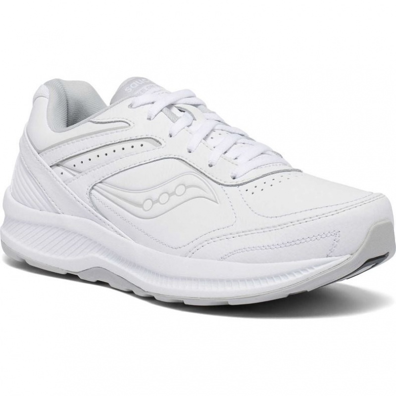 White Saucony Echelon Walker 3 Women's Wide Running Shoes | PHILIPPINES-FGQ