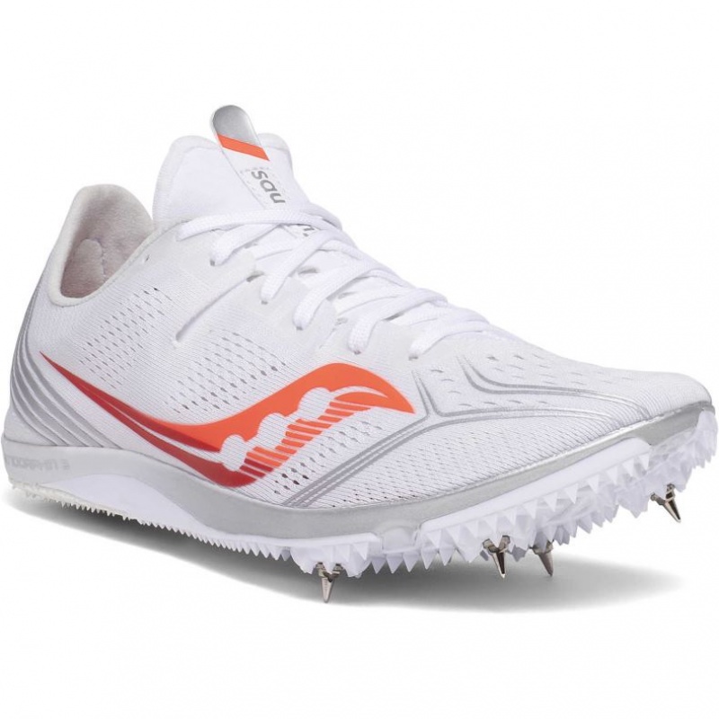 White Saucony Endorphin 3 Women's Spikes | PHILIPPINES-PGC