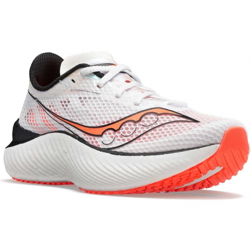 White Saucony Endorphin Pro 3 Women's Running Shoes | PHILIPPINES-QYA