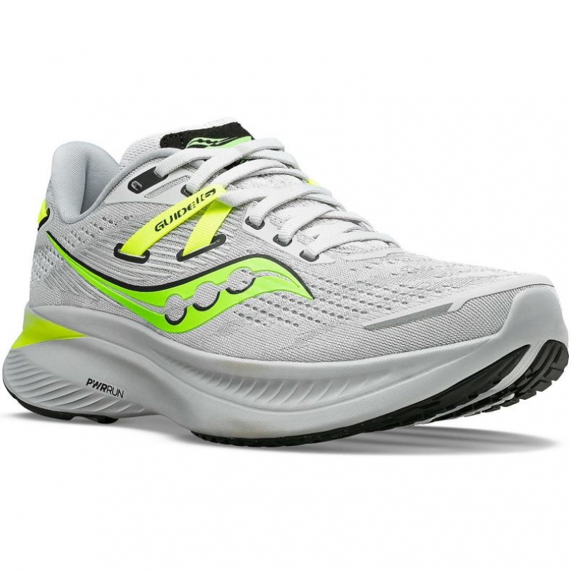 White Saucony Guide 16 Men's Running Shoes | PHILIPPINES-WXG