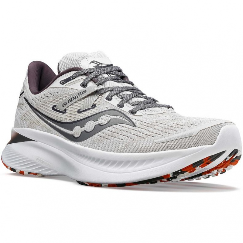 White Saucony Guide 16 Men's Running Shoes | PHILIPPINES-QFN