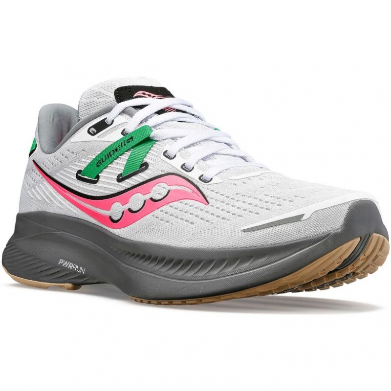 White Saucony Guide 16 Women's Running Shoes | PHILIPPINES-YWP