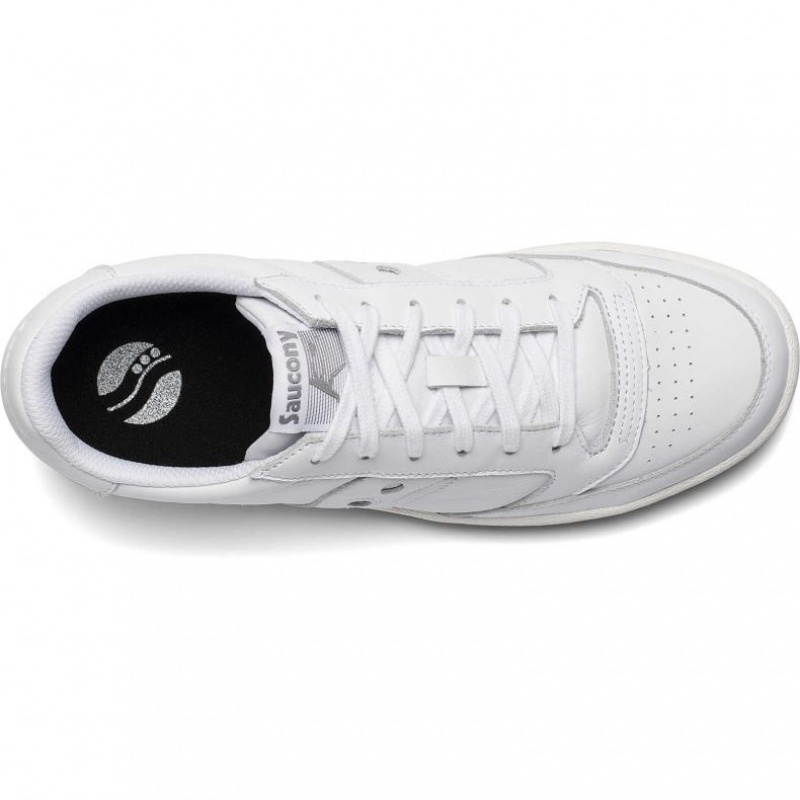 White Saucony Jazz Court Men's Sneakers | PHILIPPINES-UJN