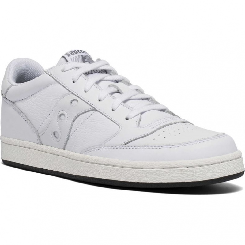 White Saucony Jazz Court Men's Sneakers | PHILIPPINES-UJN