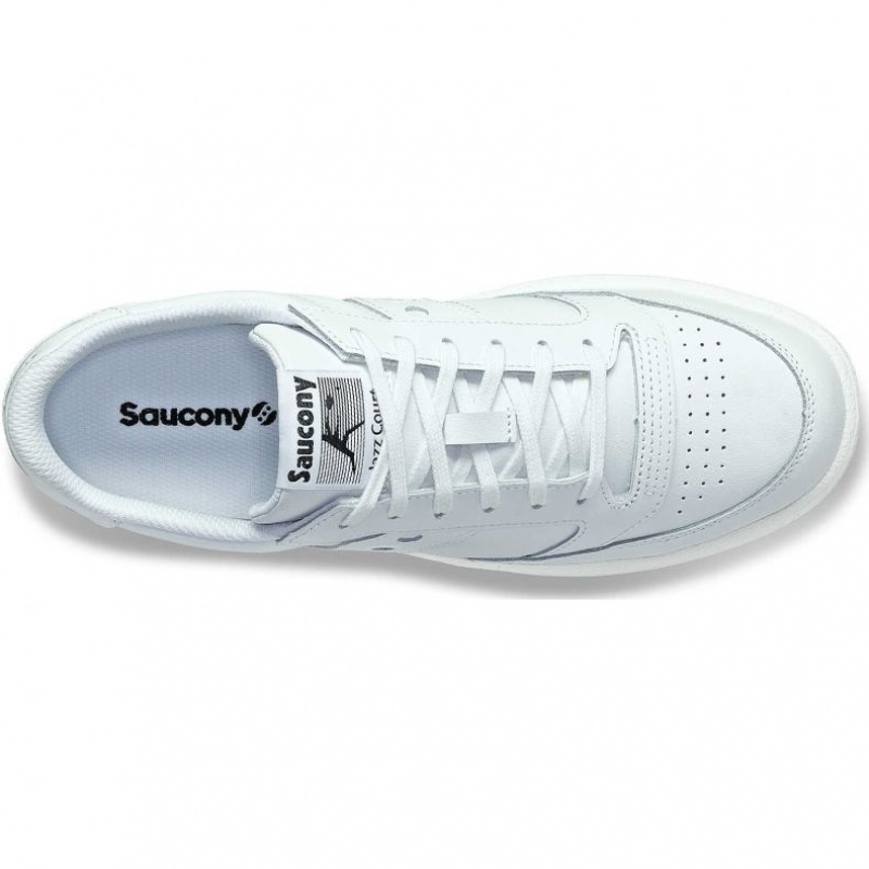 White Saucony Jazz Court PU Men's Sneakers | PHILIPPINES-FBY