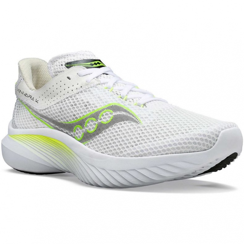 White Saucony Kinvara 14 Men's Running Shoes | PHILIPPINES-AYB