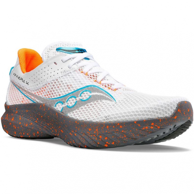 White Saucony Kinvara 14 Men's Running Shoes | PHILIPPINES-VQY