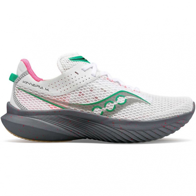 White Saucony Kinvara 14 Women\'s Running Shoes | PHILIPPINES-RMZ