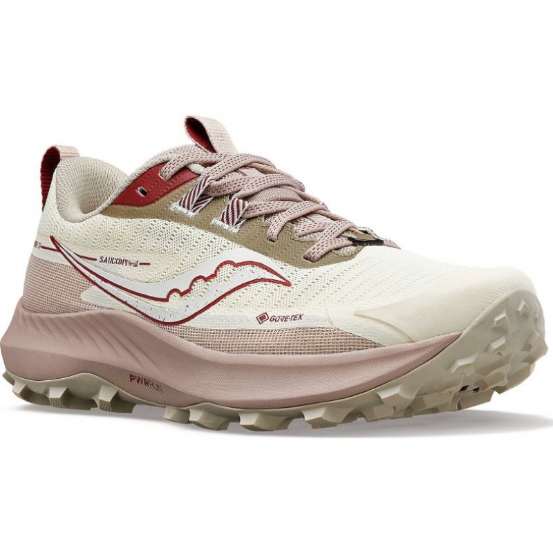 White Saucony Peregrine 13 GTX Women's Trail Running Shoes | PHILIPPINES-WLO