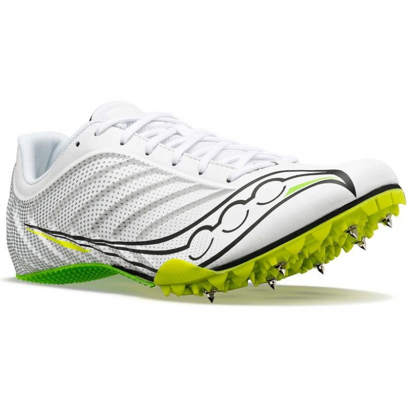 White Saucony Spitfire 5 Men's Spikes | PHILIPPINES-MTN