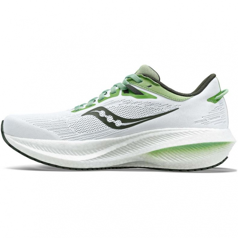 White Saucony Triumph 21 Men's Running Shoes | PHILIPPINES-LIB