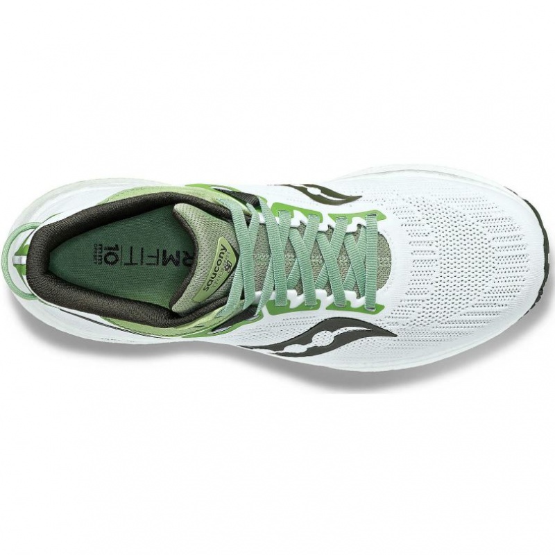 White Saucony Triumph 21 Men's Running Shoes | PHILIPPINES-LIB