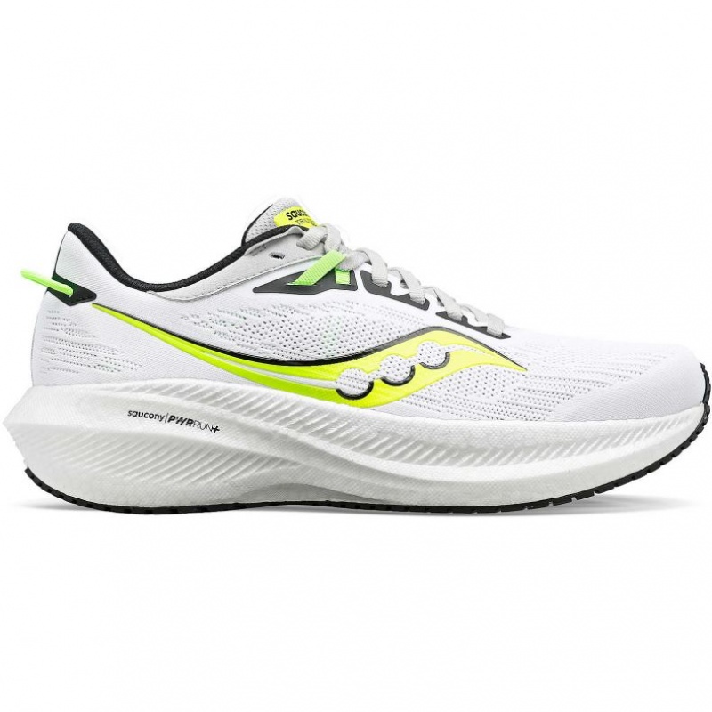 White Saucony Triumph 21 Men\'s Running Shoes | PHILIPPINES-WYH