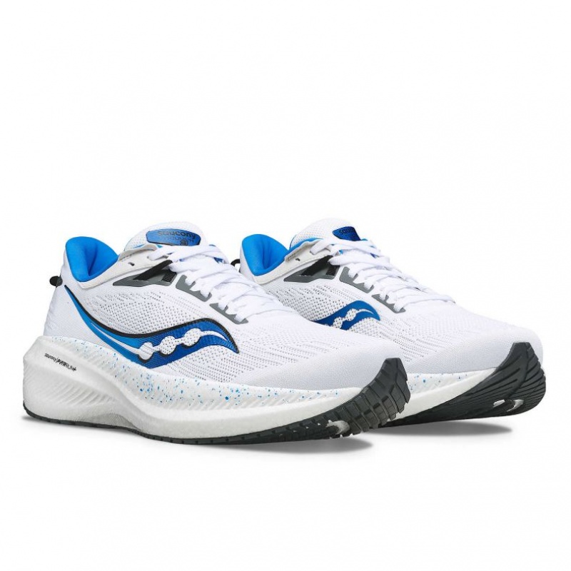 White Saucony Triumph 21 Men's Running Shoes | PHILIPPINES-HIJ