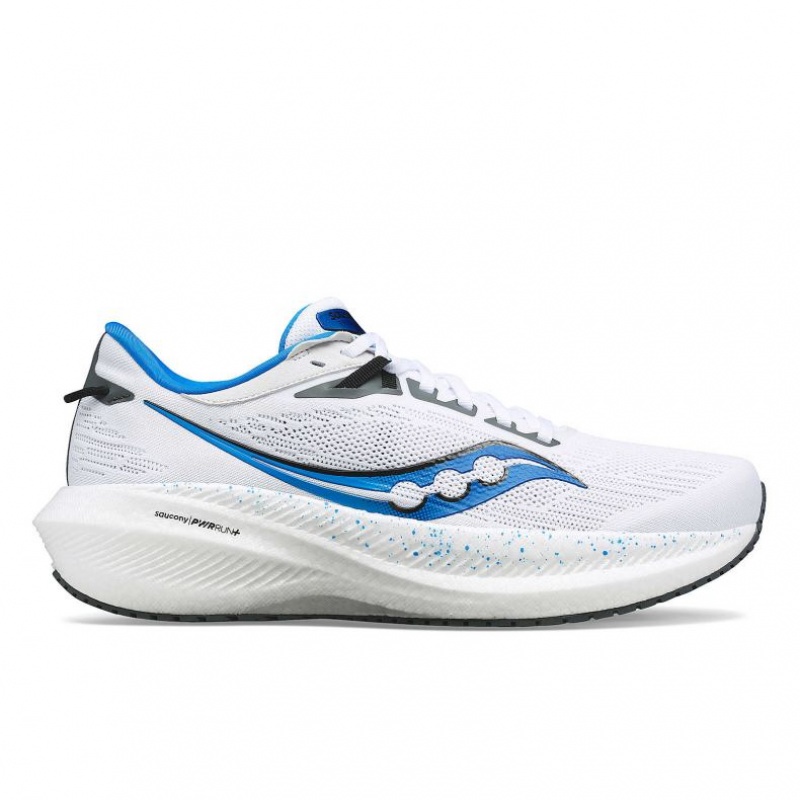 White Saucony Triumph 21 Men\'s Running Shoes | PHILIPPINES-HIJ