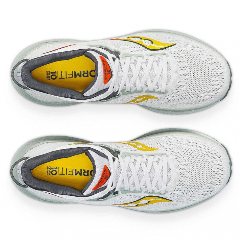 White Saucony Triumph 21 Men's Running Shoes | PHILIPPINES-DQZ