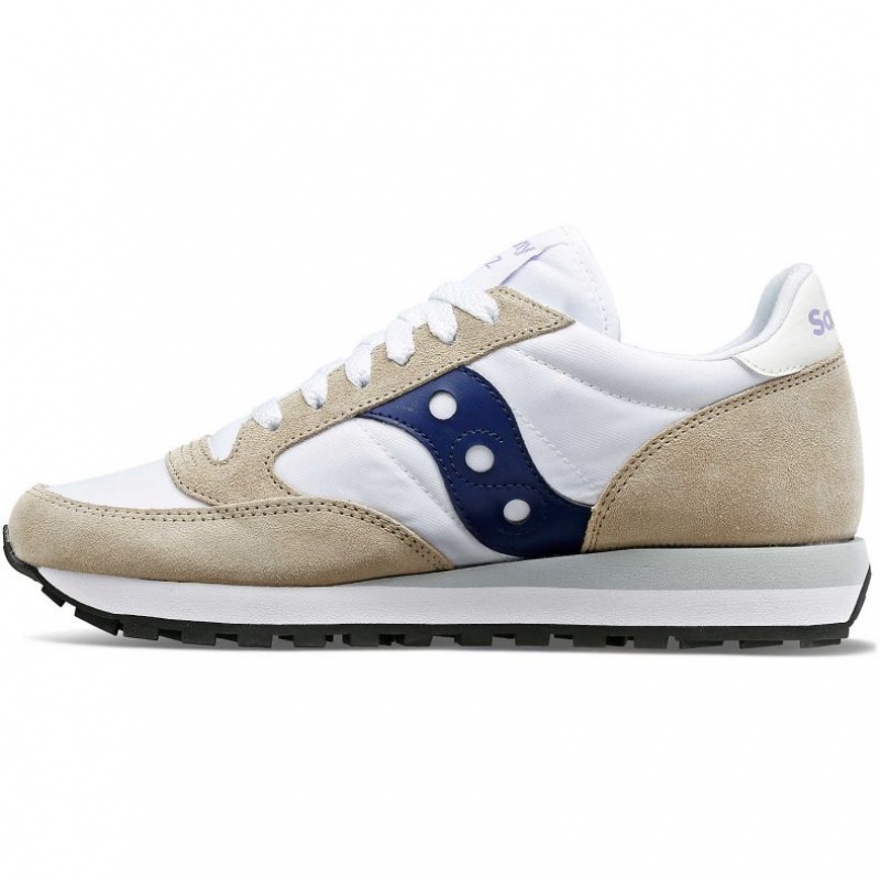 White / Beige / Navy Saucony Jazz Original Women's Sneakers | PHILIPPINES-ZYC