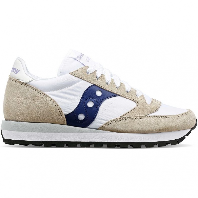 White / Beige / Navy Saucony Jazz Original Women\'s Sneakers | PHILIPPINES-ZYC