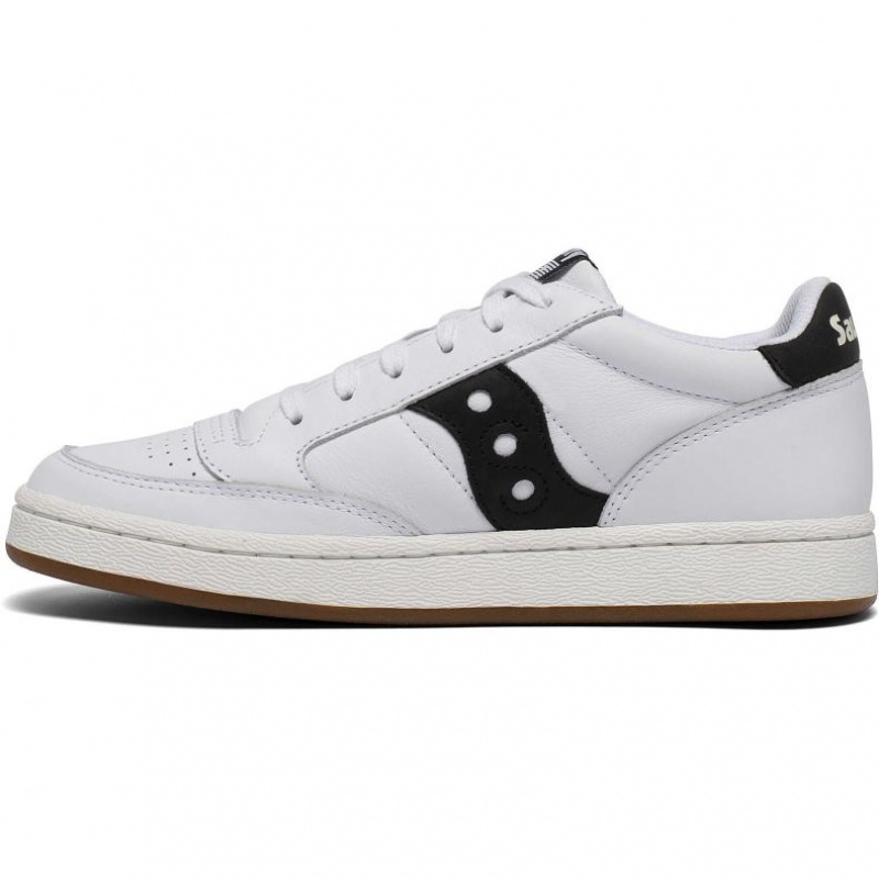 White / Black Saucony Jazz Court Men's Sneakers | PHILIPPINES-JED