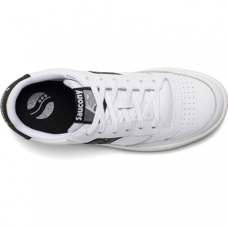 White / Black Saucony Jazz Court Men's Sneakers | PHILIPPINES-JED