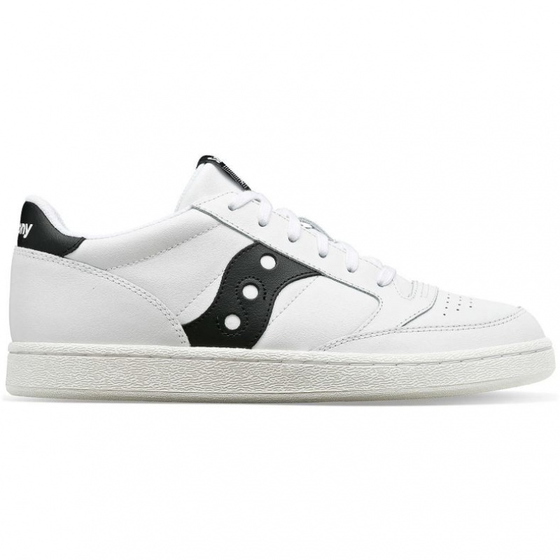 White / Black Saucony Jazz Court PU Women\'s Sneakers | PHILIPPINES-MKH