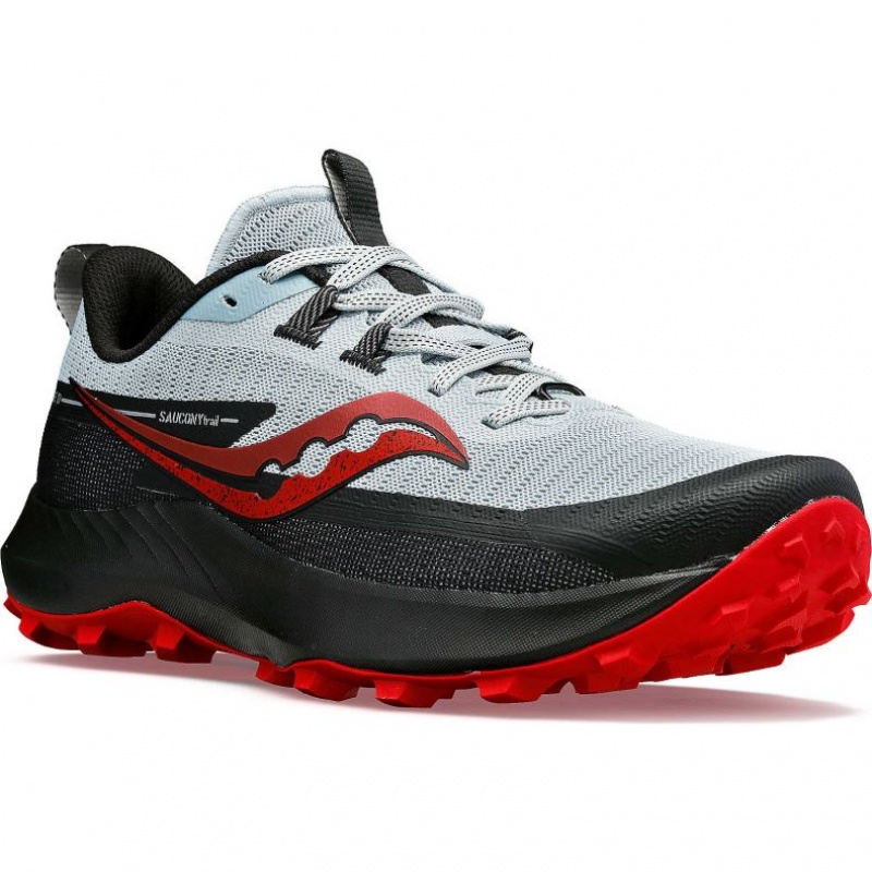 White / Black Saucony Peregrine 13 Men's Trail Running Shoes | PHILIPPINES-MJX