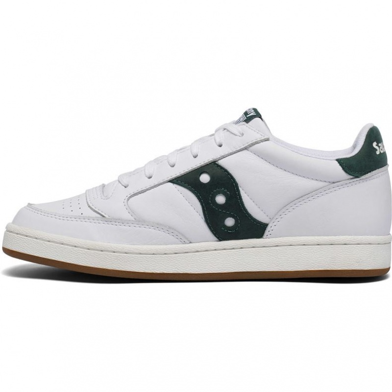 White / Green Saucony Jazz Court Women's Sneakers | PHILIPPINES-ZWT