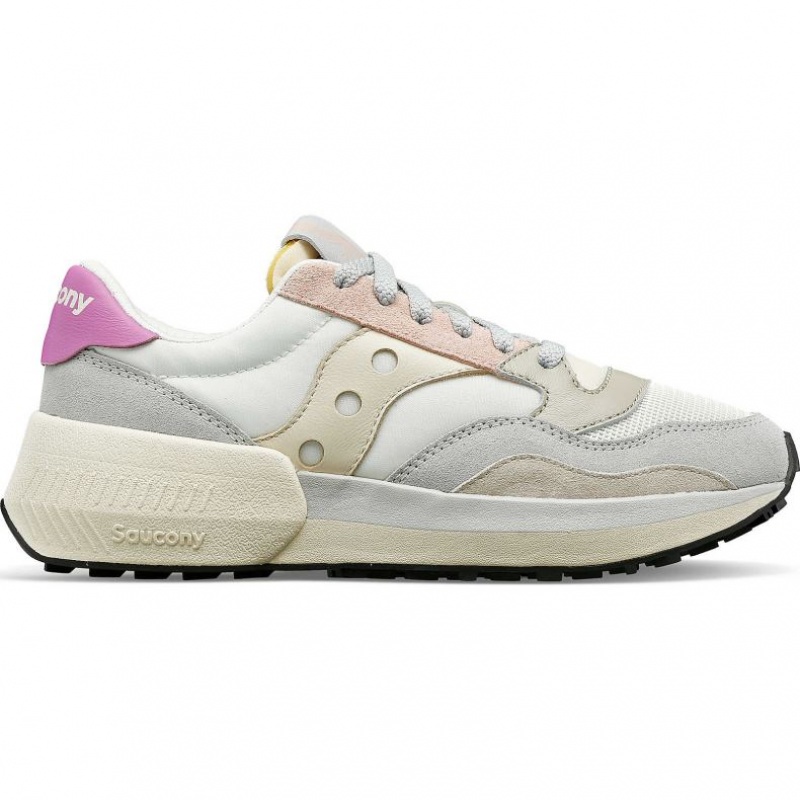 White / Grey / Rose Saucony Jazz NXT Women\'s Sneakers | PHILIPPINES-BPH