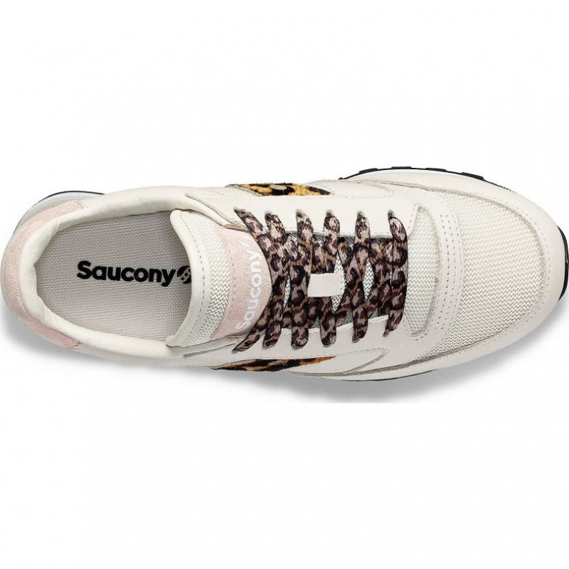 White / Leopard Saucony Jazz Triple Women's Sneakers | PHILIPPINES-WML