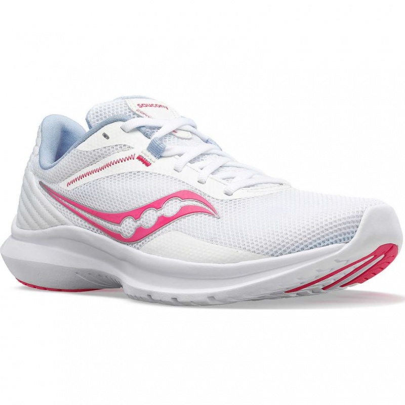 White / Pink Saucony Convergence Women's Running Shoes | PHILIPPINES-DKQ