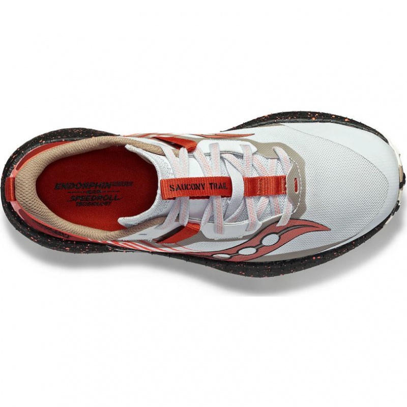 White / Red Saucony Endorphin Edge Women's Trail Running Shoes | PHILIPPINES-NKE