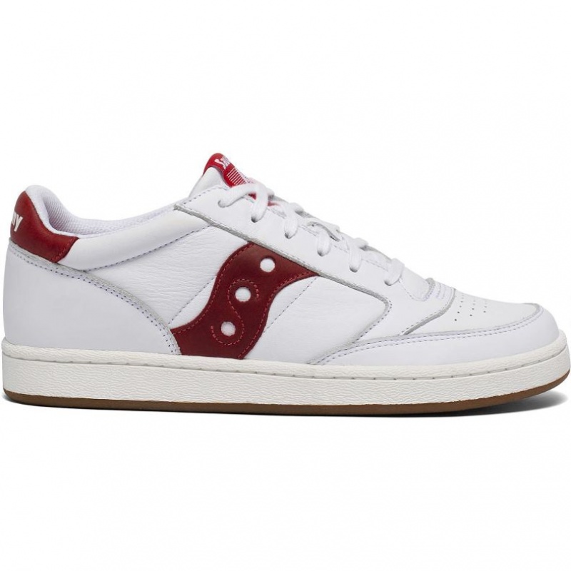 White / Red Saucony Jazz Court Men\'s Sneakers | PHILIPPINES-DNY