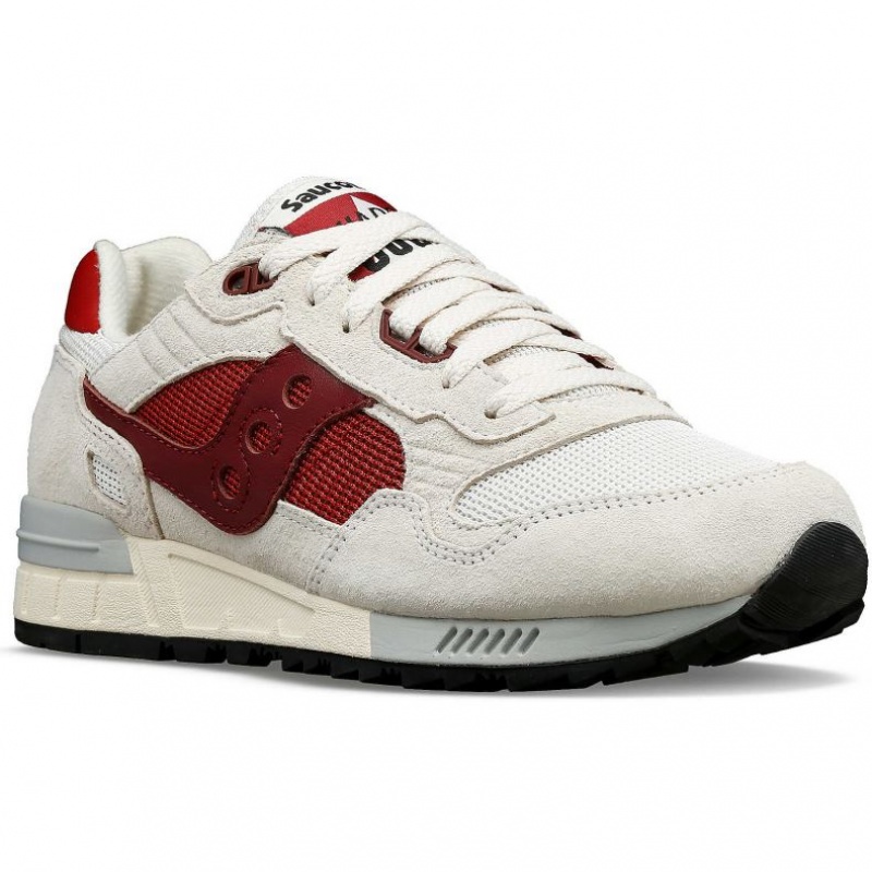 White / Red Saucony Shadow 5000 Men's Sneakers | PHILIPPINES-VPG