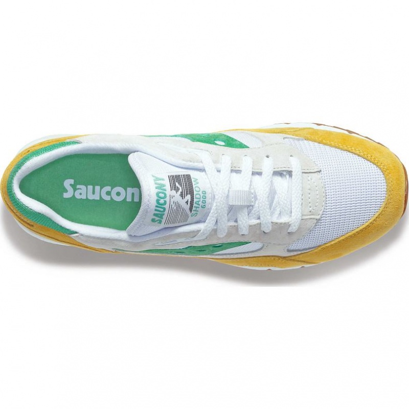 White / Yellow / Green Saucony Shadow 6000 Men's Sneakers | PHILIPPINES-UPT