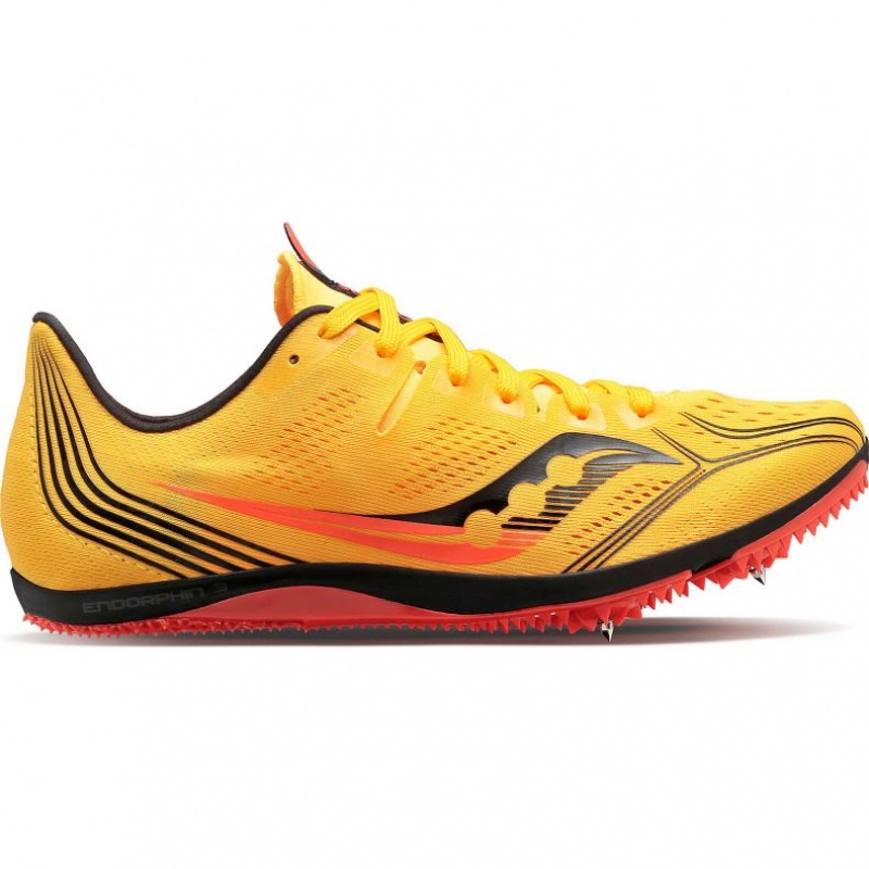 Yellow Saucony Endorphin 3 Men\'s Spikes | PHILIPPINES-MRL