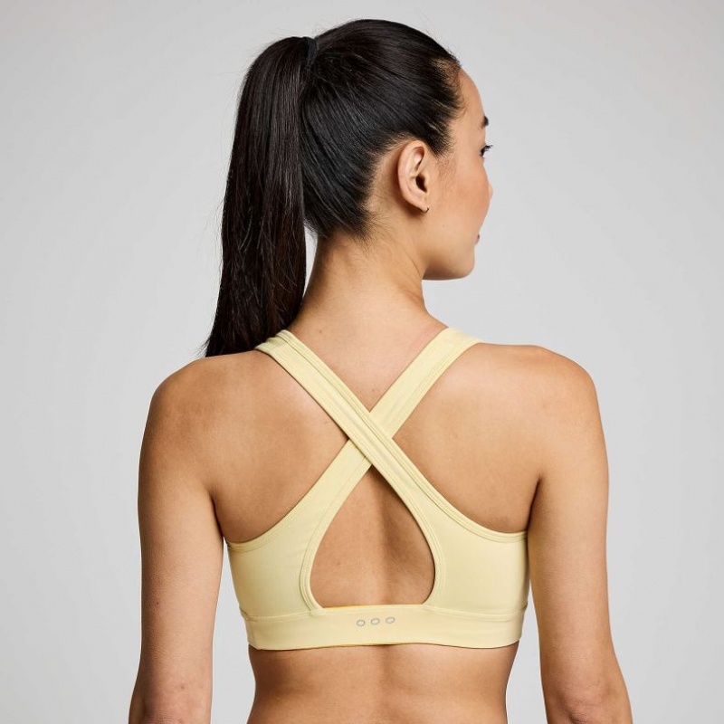 Yellow Saucony Fortify Women's Bra | PHILIPPINES-WYU