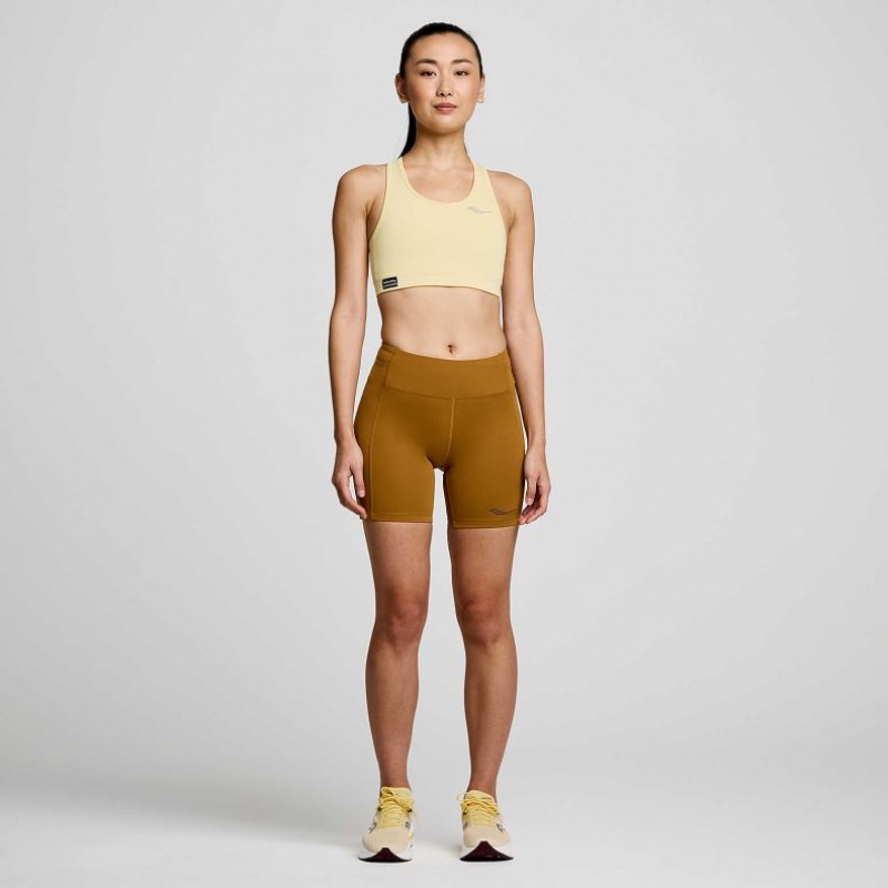 Yellow Saucony Fortify Women's Bra | PHILIPPINES-WYU