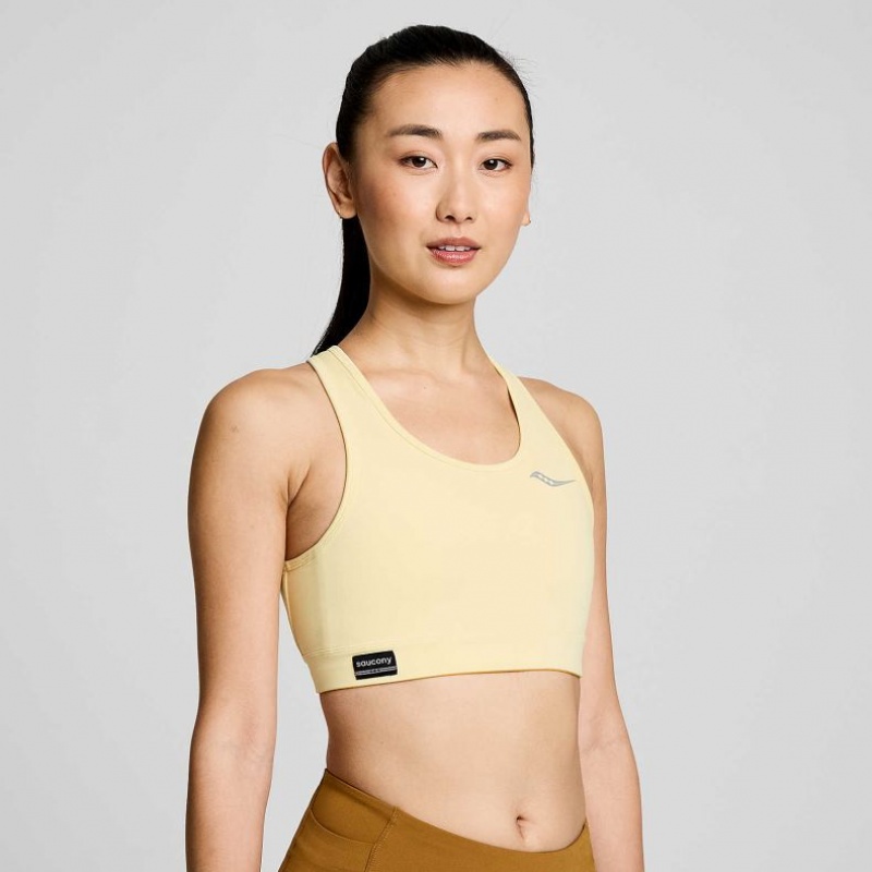 Yellow Saucony Fortify Women\'s Bra | PHILIPPINES-WYU