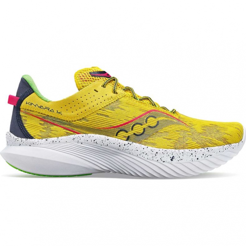 Yellow Saucony Kinvara 14 Men\'s Running Shoes | PHILIPPINES-JFK