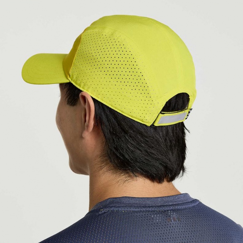 Yellow Saucony Outpace Men's Hat | PHILIPPINES-BTE