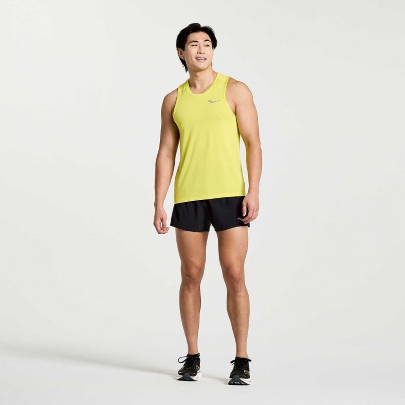 Yellow Saucony Stopwatch Men's Singlet | PHILIPPINES-RFI